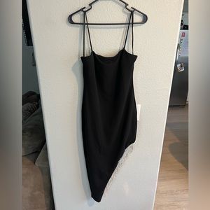 Saints & Secrets NWT Black dress with slit
